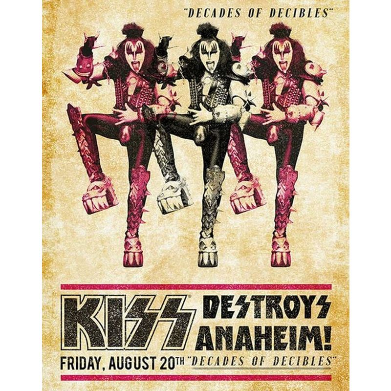 Placa Decorativa Kiss Destroys Anaheim