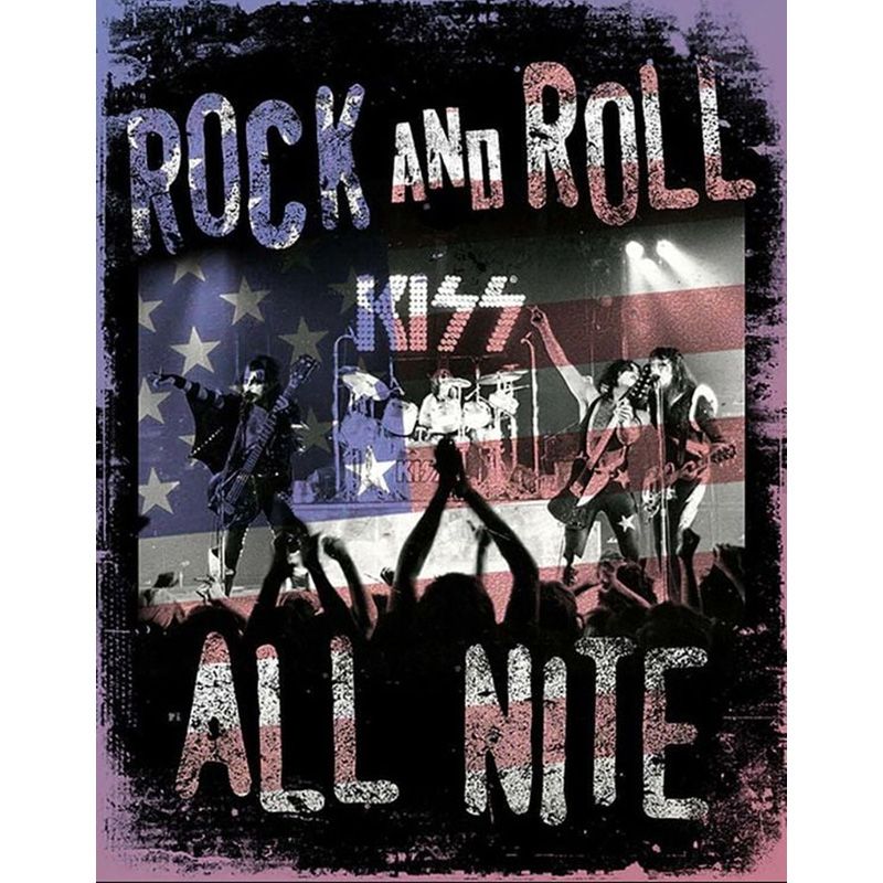 Placa Decorativa Kiss Rock And Roll