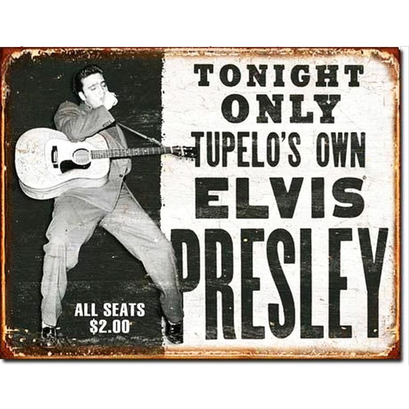 Placa Decorativa Elvis Presley Tupelo