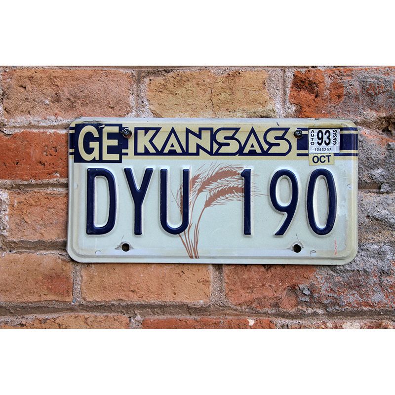 Matrículas Americanas Kansas Año 1988