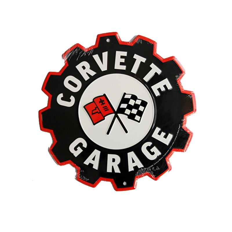 Placa Decorativa Corvette Garage Engranaje