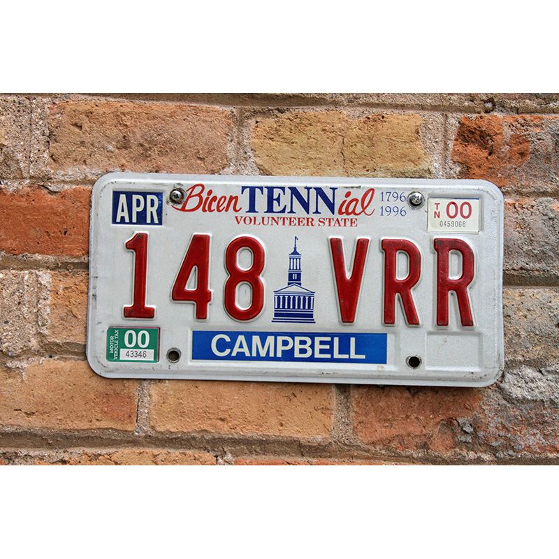 Matrículas Americanas Tennessee Bicentennial