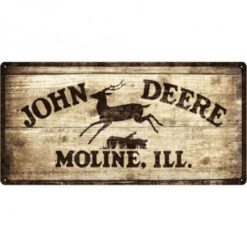 Placa decorativa de metal John Deere 25x50 cm