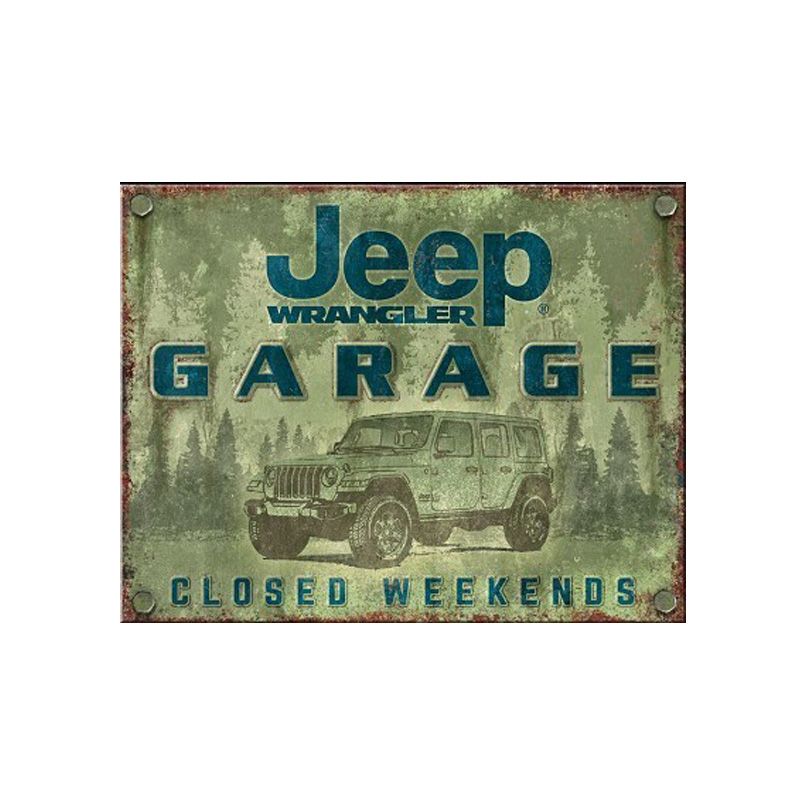 Placa Decorativa Jeep Wrangler Garage