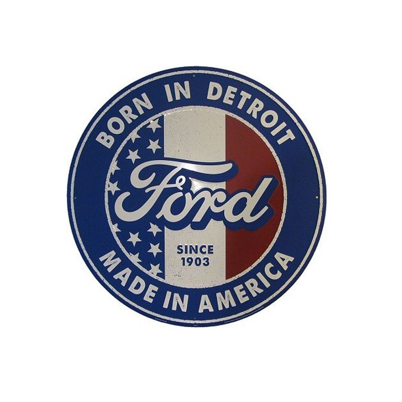 Placa Decorativa Ford Made in America