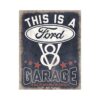 Placa decorativa Ford V8 Garage