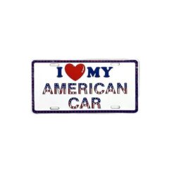 Placa de Matricula Decorativa I Love My American Car