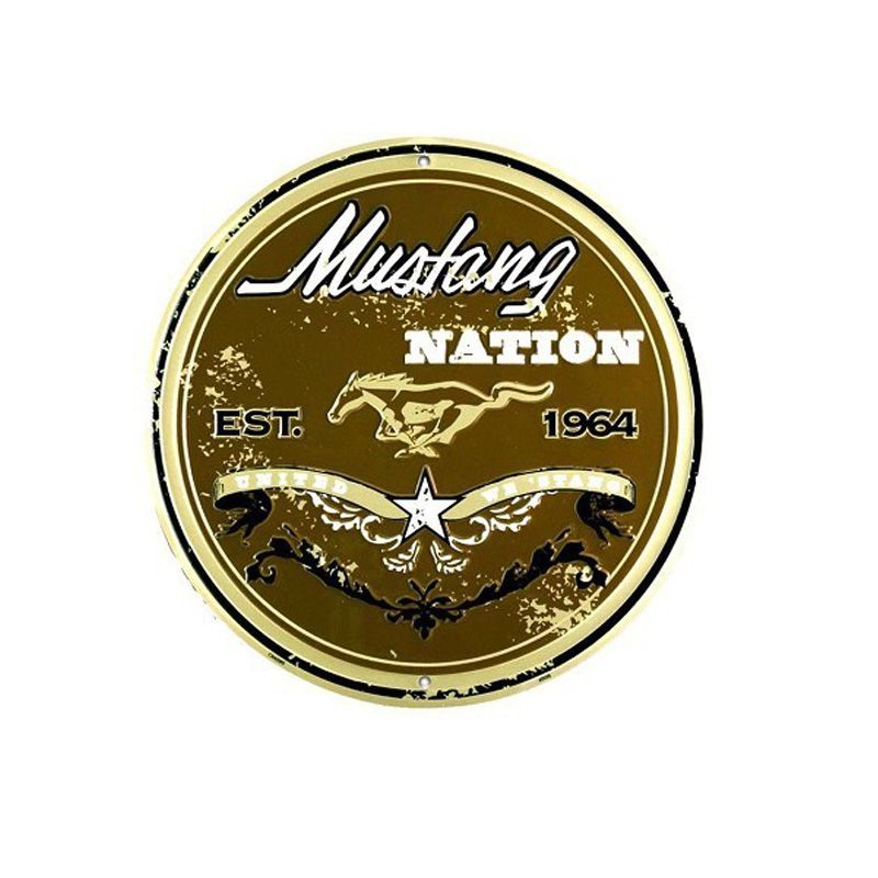 Placa Decorativa Mustang Nation