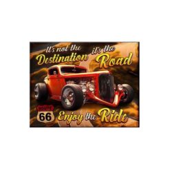 Placa decorativa Hot Rod Route 66 Enjoy the Ride