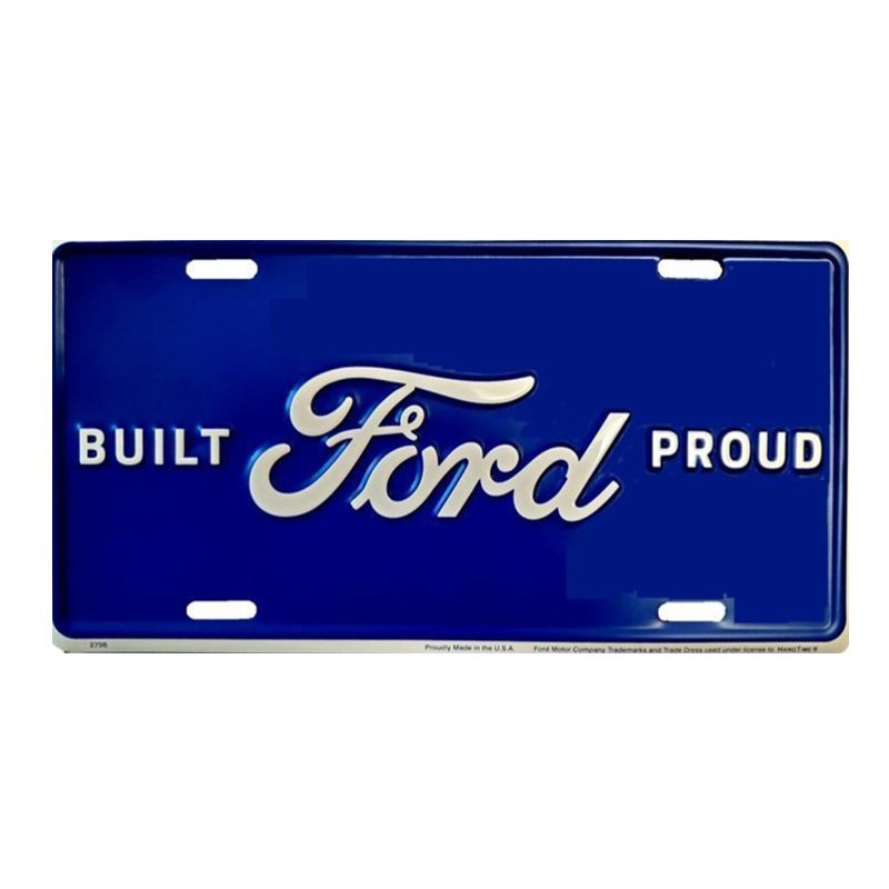 Placa de Matricula Decorativa Ford Built Proud