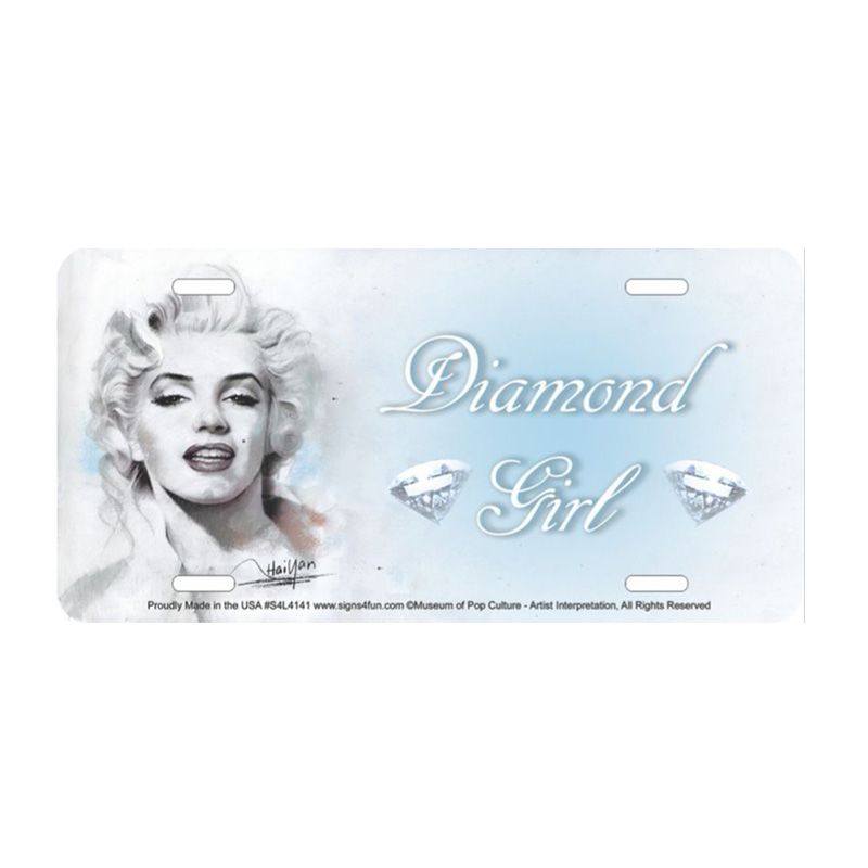 Placa de Matricula Decorativa Marilyn Diamond Girl