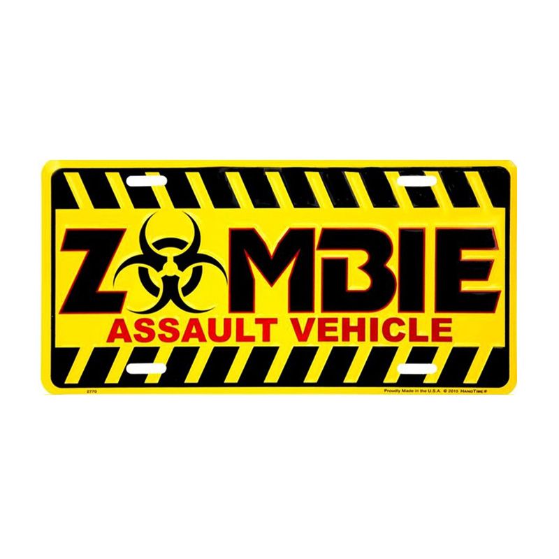 Placa de Matricula Decorativa Zombie