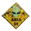 Placa Decorativa Trafico Area 51 Alien
