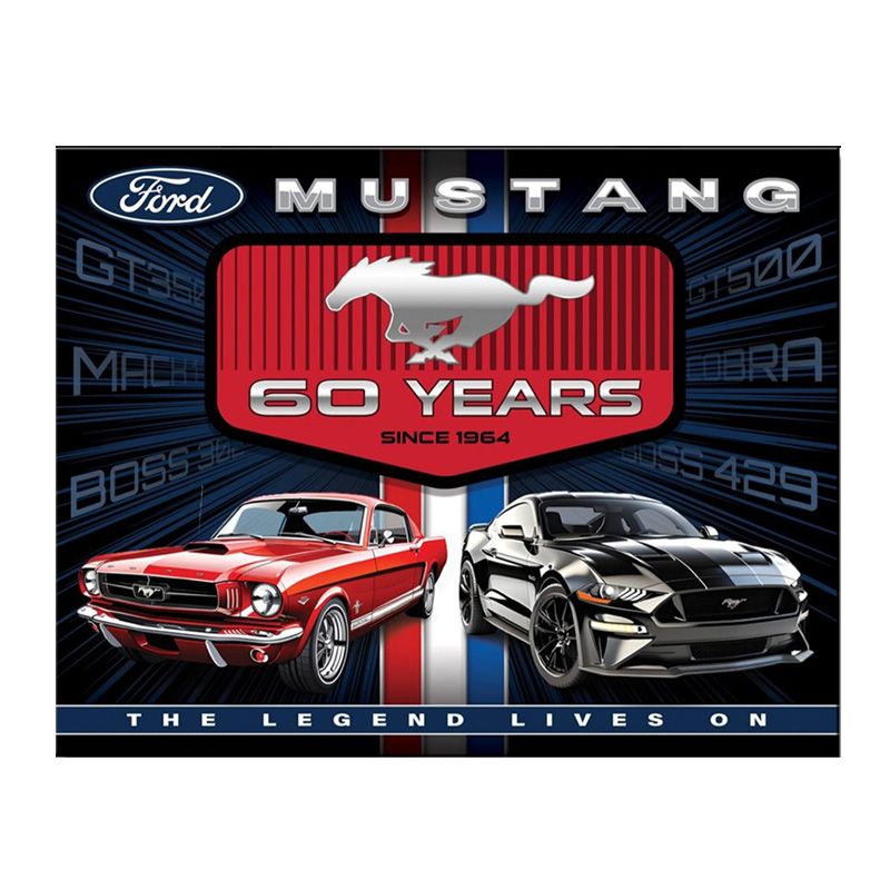 Placa Decorativa Ford Mustang 60 Aniversario