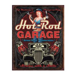 Placa Decorativa Hot Rod Garage
