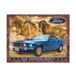 Placa Decorativa Ford Mustang Horses