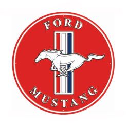 Placa Decorativa Mustang Red