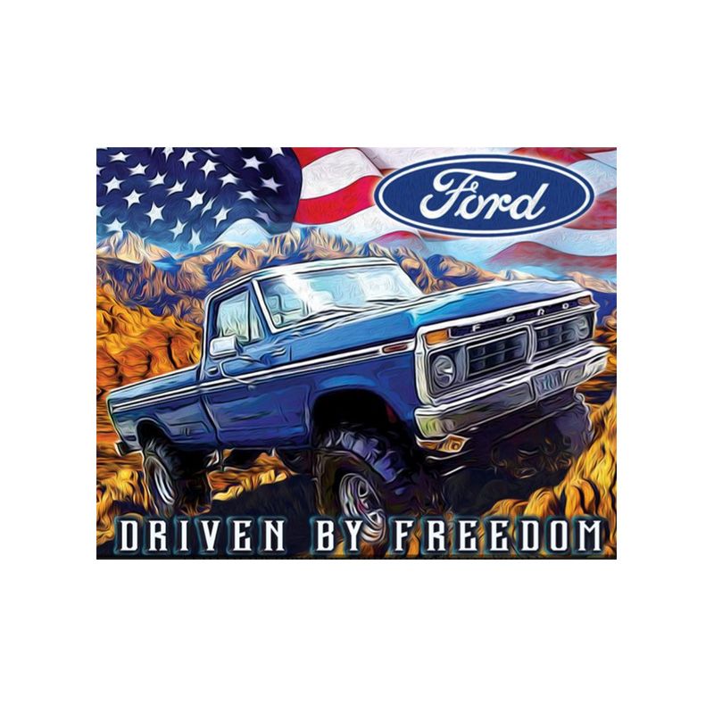 Placa decorativa Ford Driven by Freedom