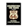 Placa Decorativa Route 66 Celebrating 100 years Black