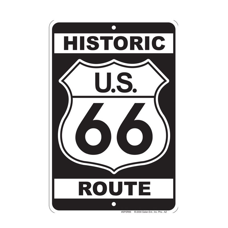 Placa Decorativa Historic Route 66 Original