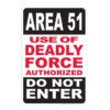 Placa Decorativa Area 51 Do not Enter