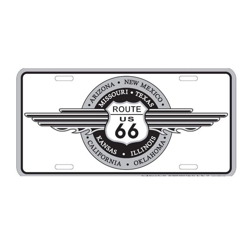 Placa de Matricula Decorativa Route Wings