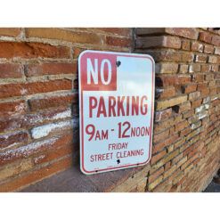 Señal Original de Tráfico Los Ángeles No Parking - Street Cleaning 9am-12pm - Imagen 2