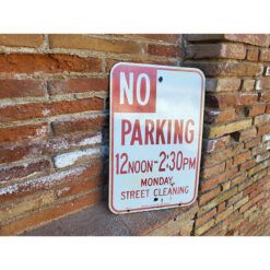 Señal Original de Tráfico Los Ángeles No Parking Street - Cleaning 12pm-2.30pm - Imagen 2