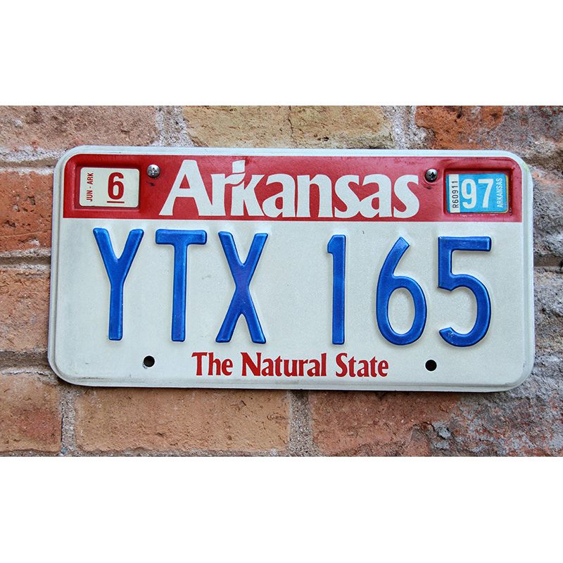 Matrículas Americanas Arkansas Año 1989