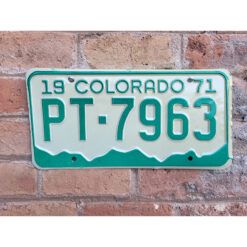 Matrículas Americanas Colorado Año 1971