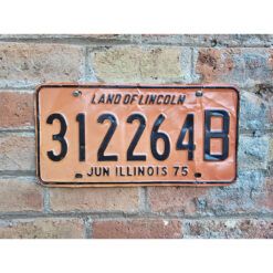 Matrículas Americanas Illinois Año 1975
