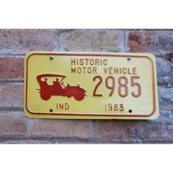 Matrículas Americanas Indiana Año 1983 Vehículo Histórico