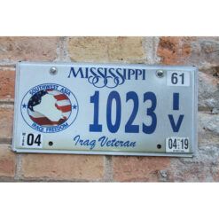 Matrículas Americanas Mississippi Iraq Veteran